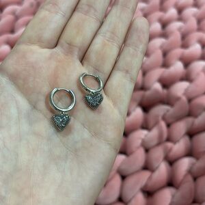 Kendra Scott heart sparkle earrings